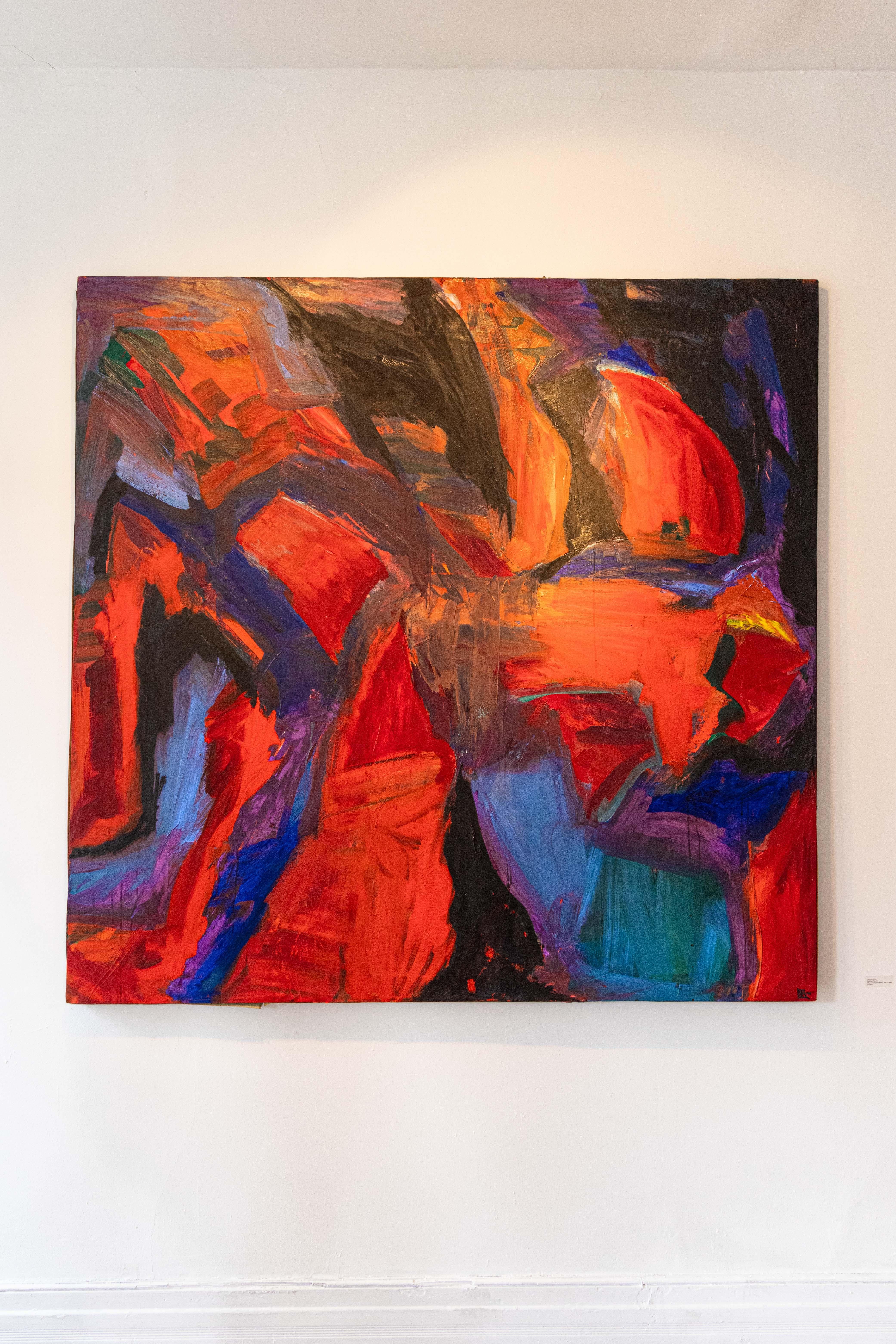 Abstract Painting Elizabeth McIntyre - Chiffres