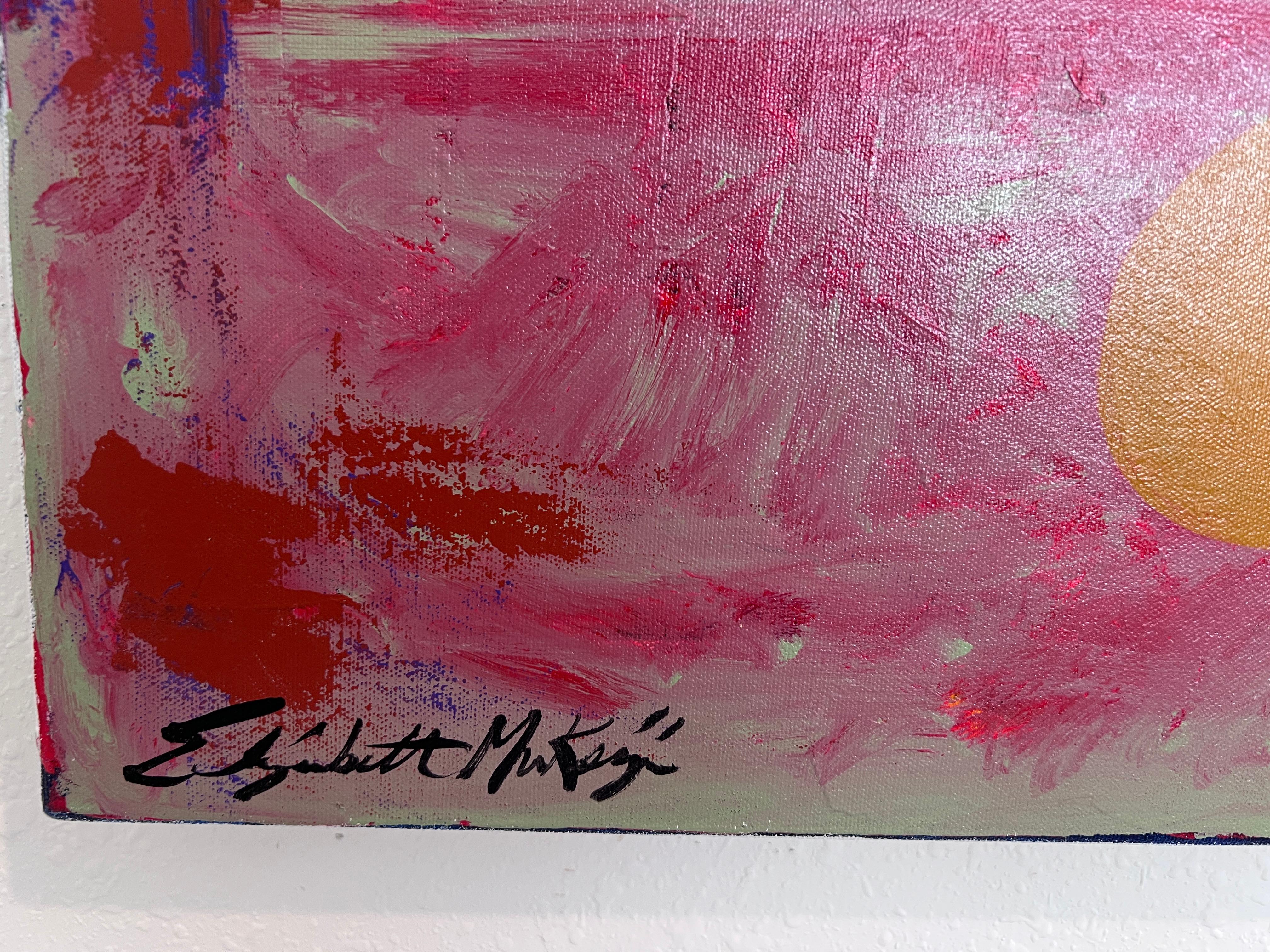 Elizabeth McKay Abstract Original Acrylic Painting Modern Geometric Art For Sale 3