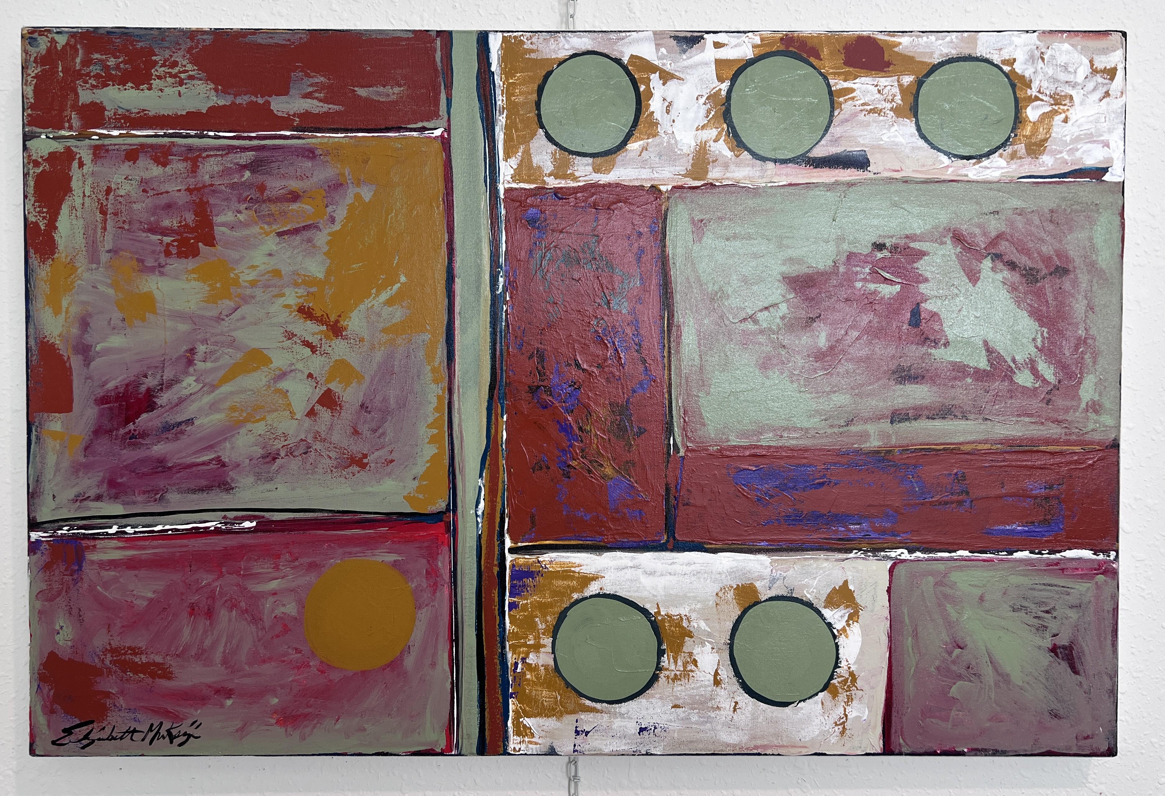 Elizabeth McKay Abstract Original Acrylic Painting Modern Geometric Art