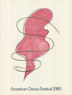 1980 Elizabeth Murray 'American Dance Festival 1980' Abstract, Offset
