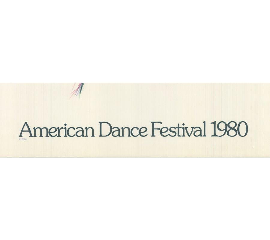 1980 Elizabeth Murray 'American Dance Festival 1980' Abstract Pink, Yellow Offset 1