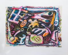 Grabado abstracto en pigmento de la carpeta Doctor's of the World de Elizabeth Murray