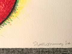 "We Meet Again" by Elizabeth Murray (Green, Purple, Red, Abstract, Numbers)