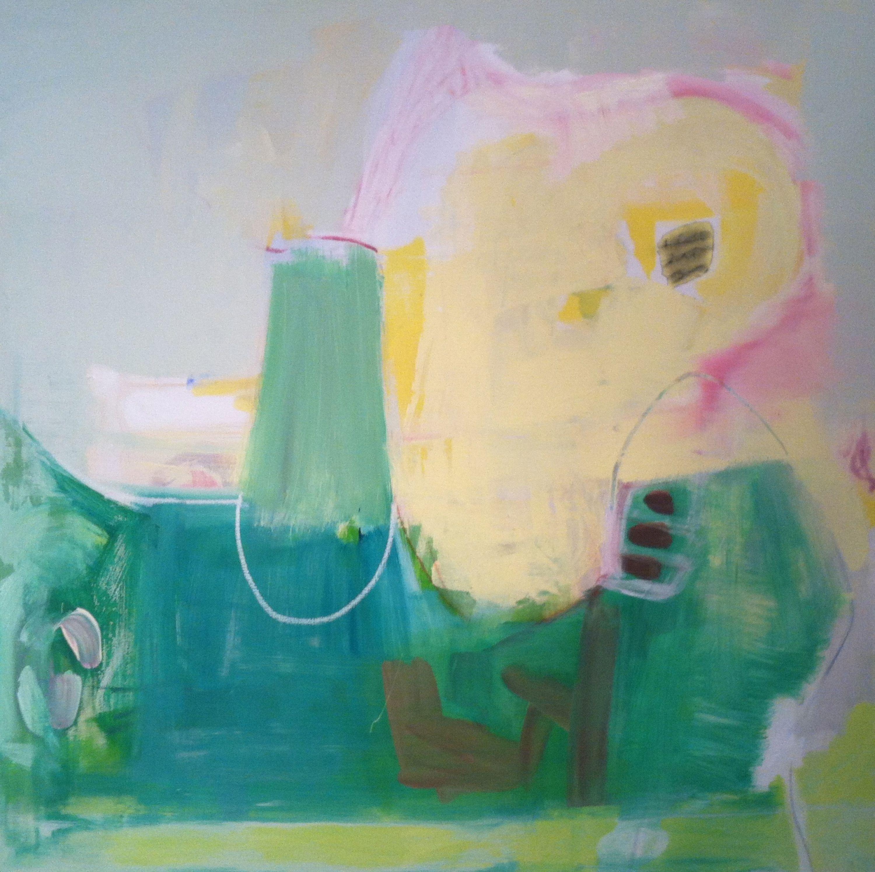 Elizabeth Nagle Abstract Painting - Spring Ahead, Painting, Acrylic on Canvas