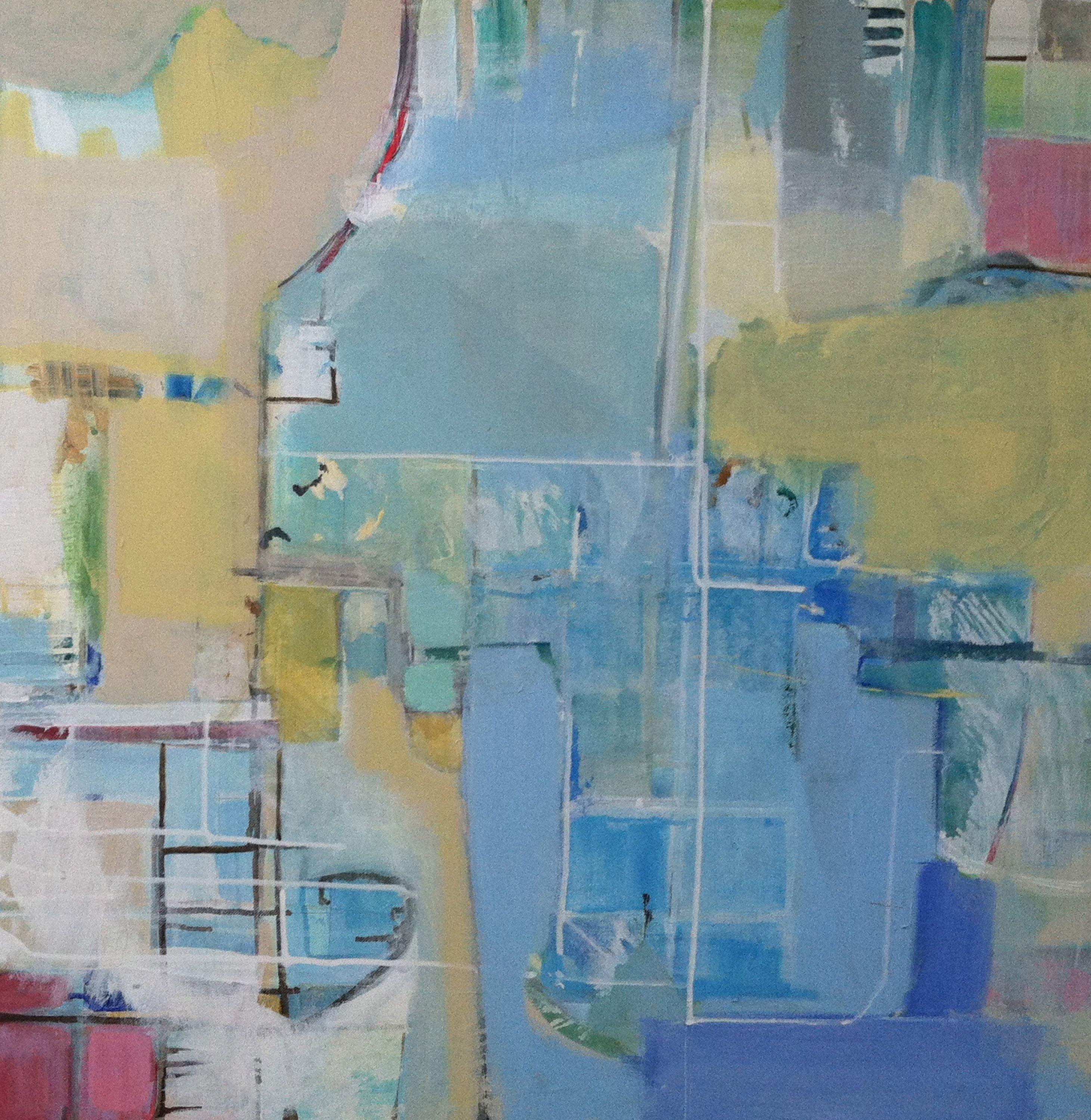 Elizabeth Nagle Abstract Painting - The Deep End, Painting, Acrylic on Canvas