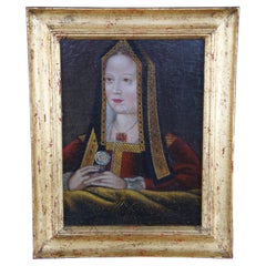 Elizabeth of York Queen of England Oil Painting Portrait by Trevor James Framed