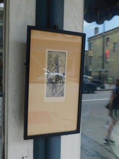 Elizabeth O'Neil Verner Framed Etching St. Phillips Steeple, Charleston, SC 1925