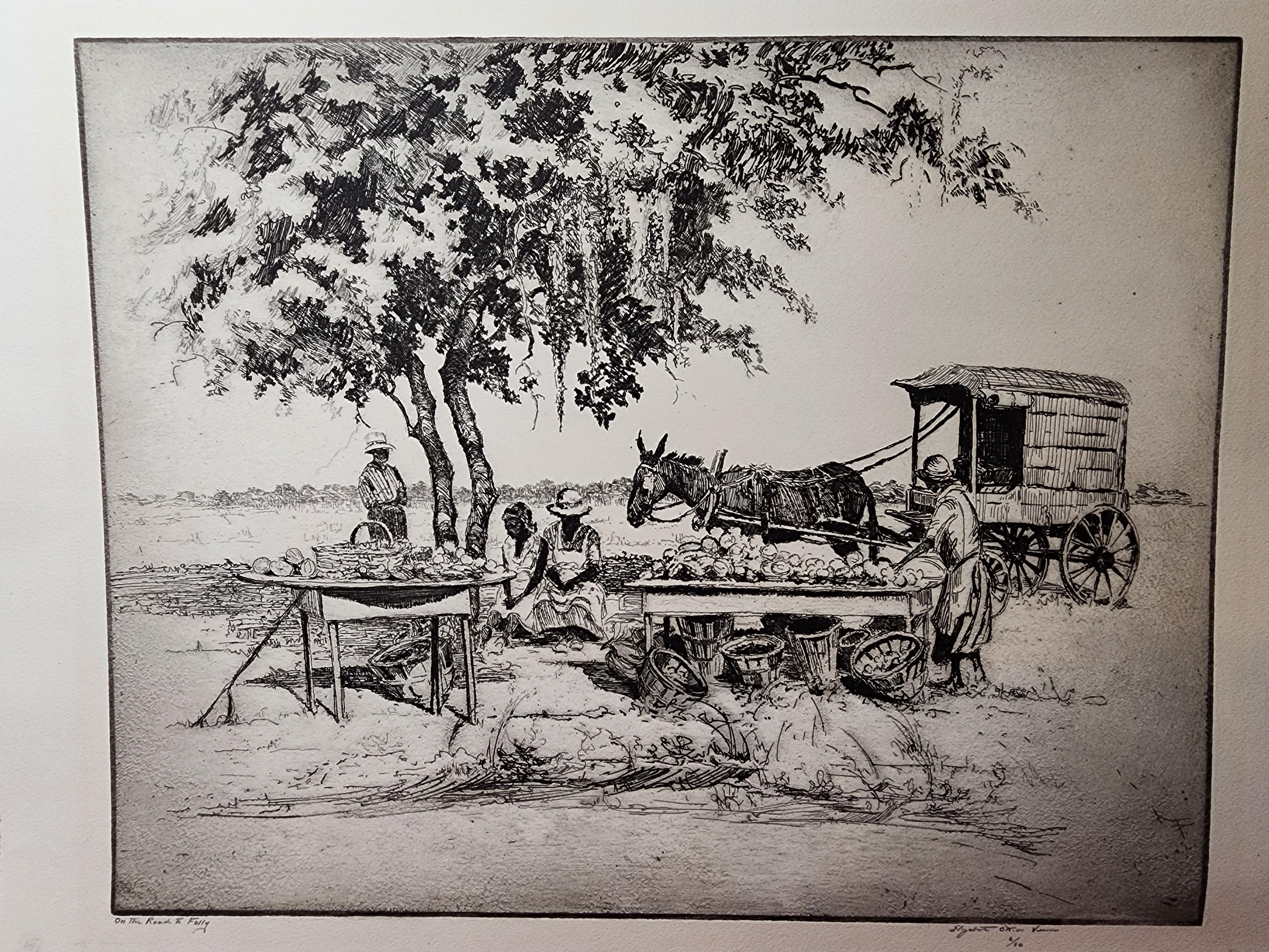 On the Road to Folly - Print by Elizabeth O'Neill Verner