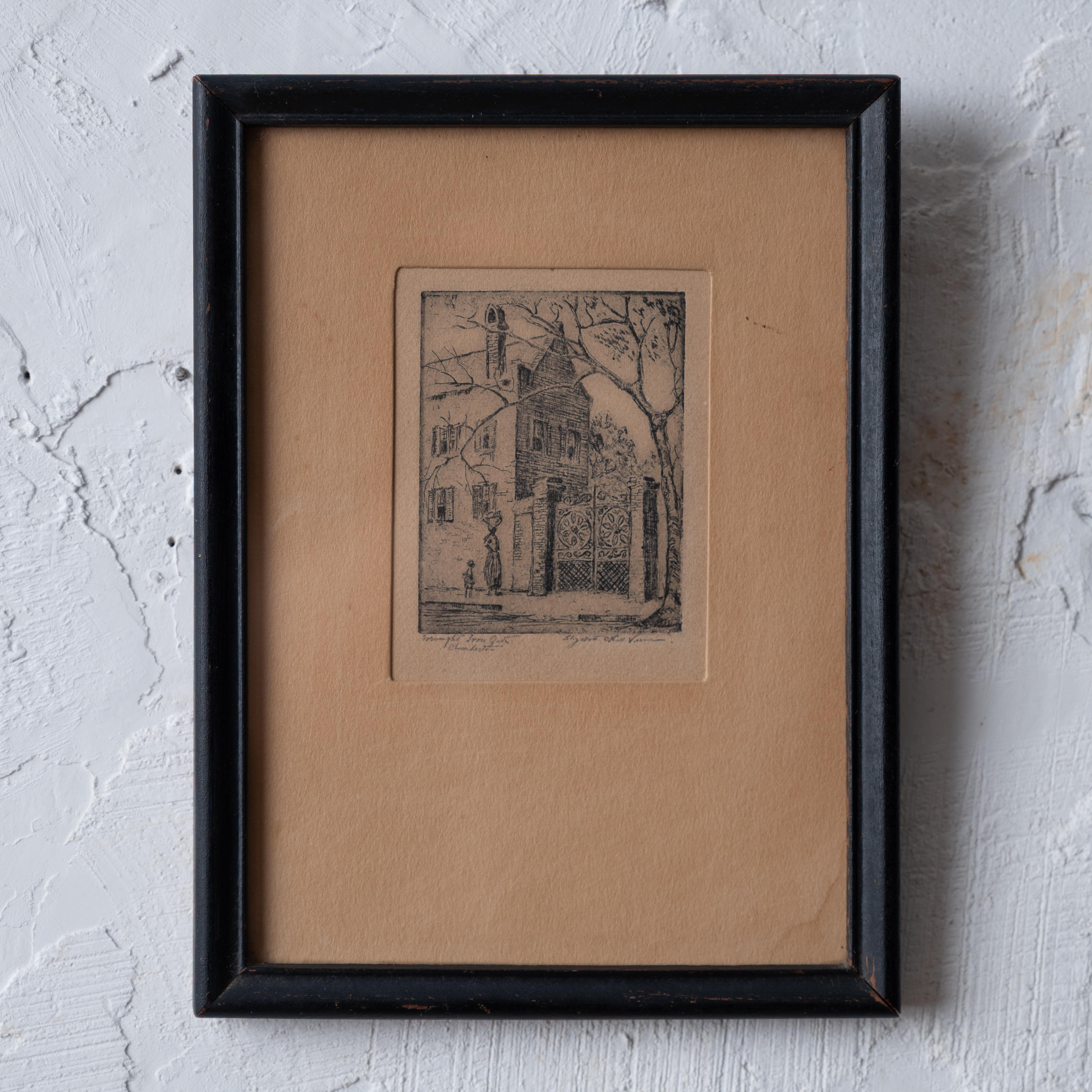 Elizabeth O'Neill Verner
(Amerikaner, 1883-1979)



Schmiedeeisernes Tor, 1928

Ätzen 

signiert und betitelt

Sicht: 2 ⅜ mal 3 Zoll

Rahmen: 5 ¼ mal 7 Zoll




