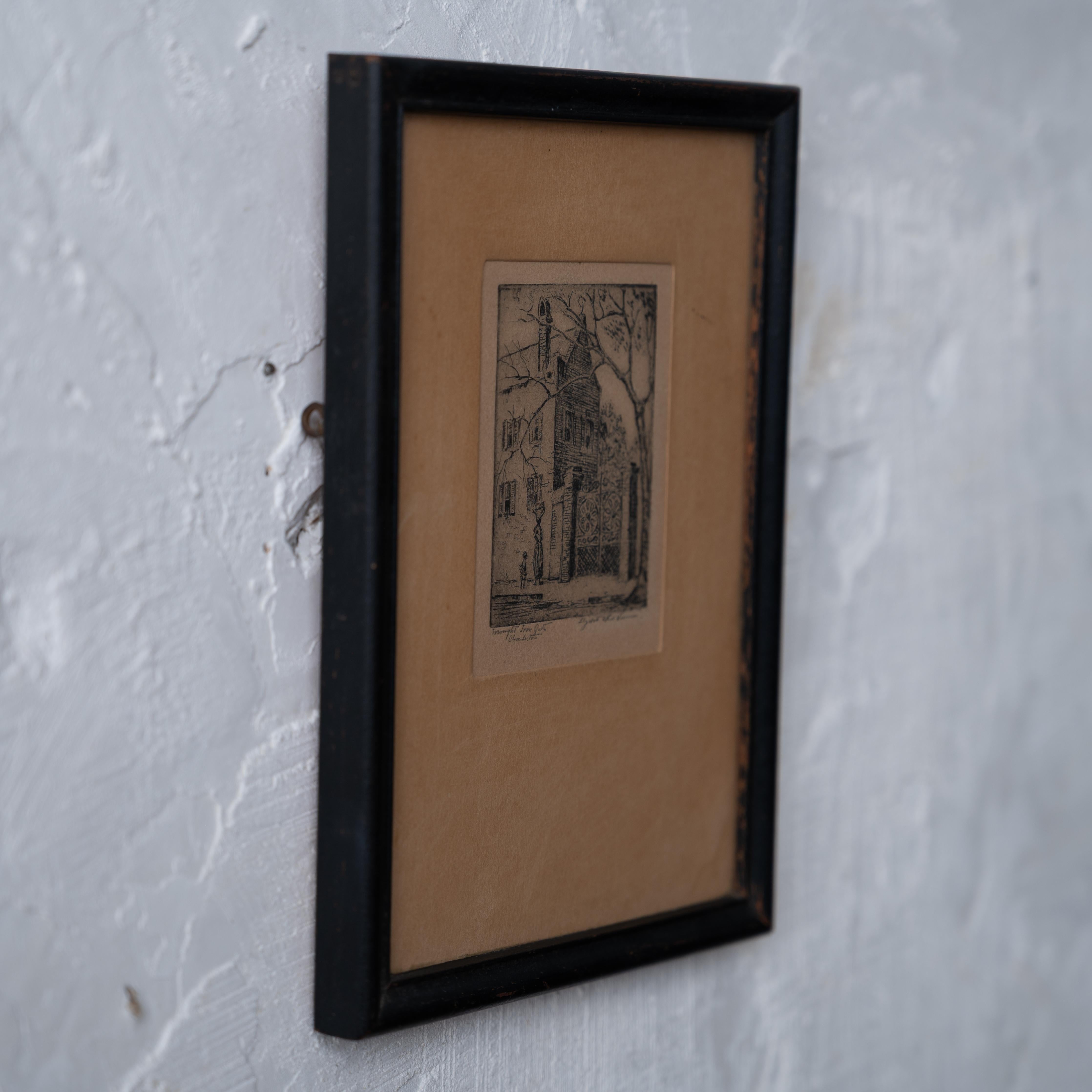 Elizabeth O'Neil Verner - Schmiedeeisernes Tor Radierung, 1928 (Frühes 20. Jahrhundert) im Angebot