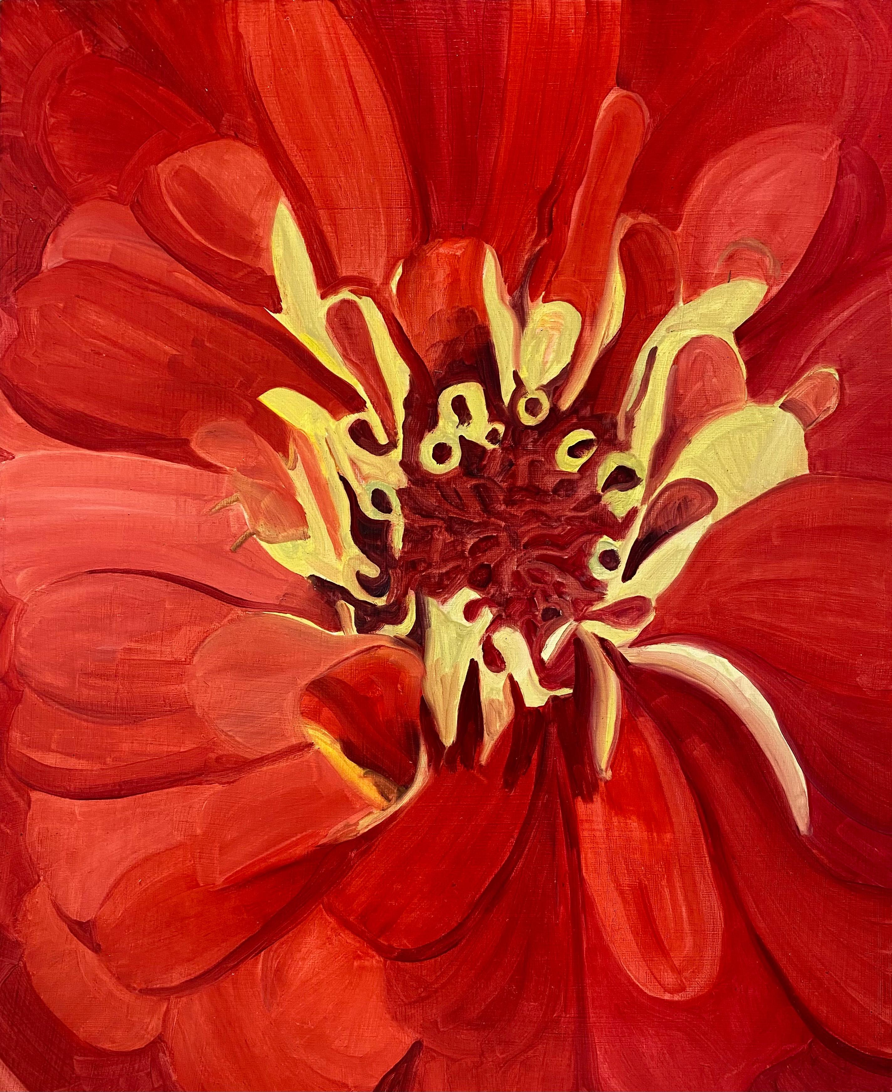 Landscape Painting de Elizabeth O'Reilly - Apertura Zinnia