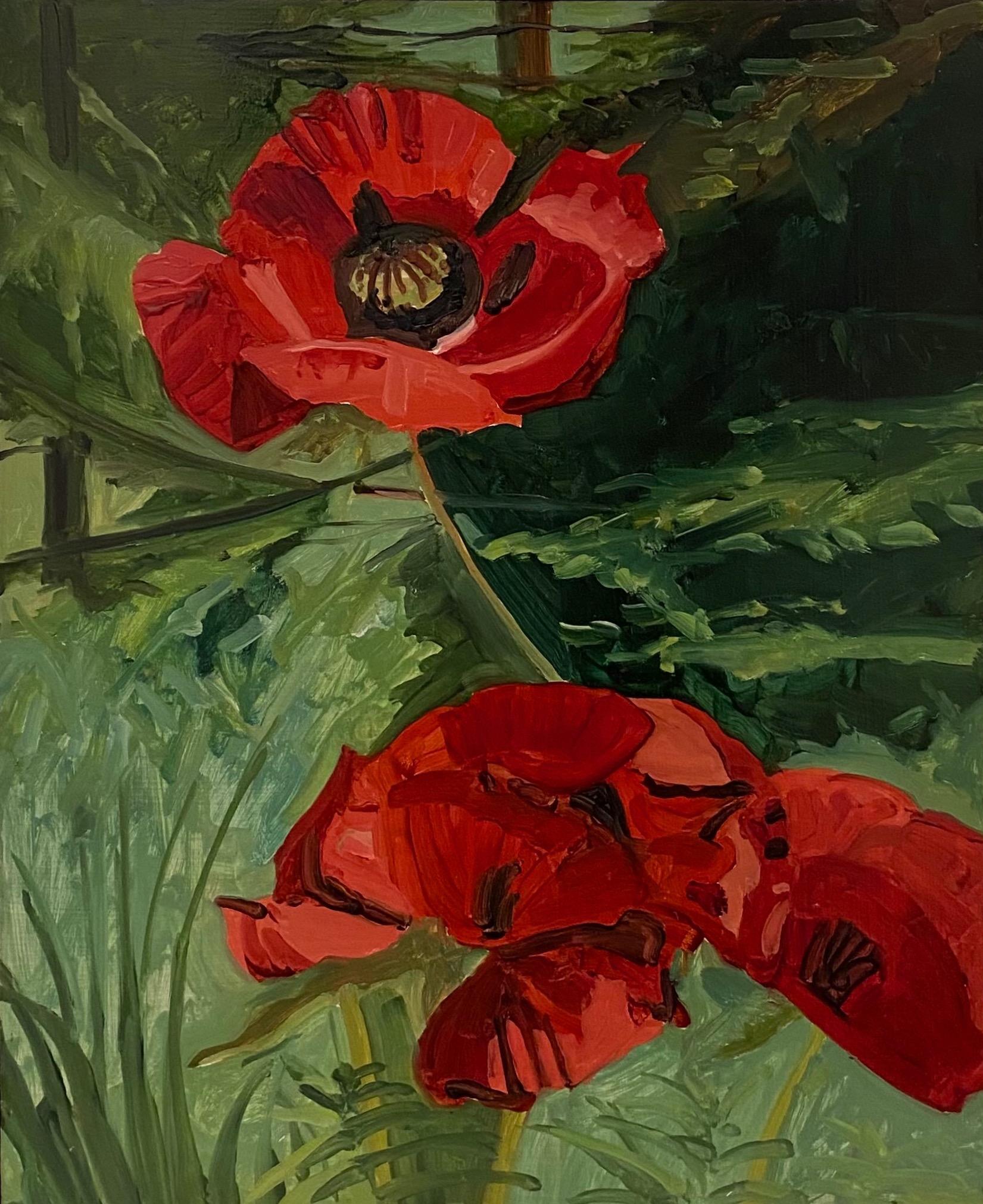 Elizabeth O'Reilly Landscape Painting - Red Poppies