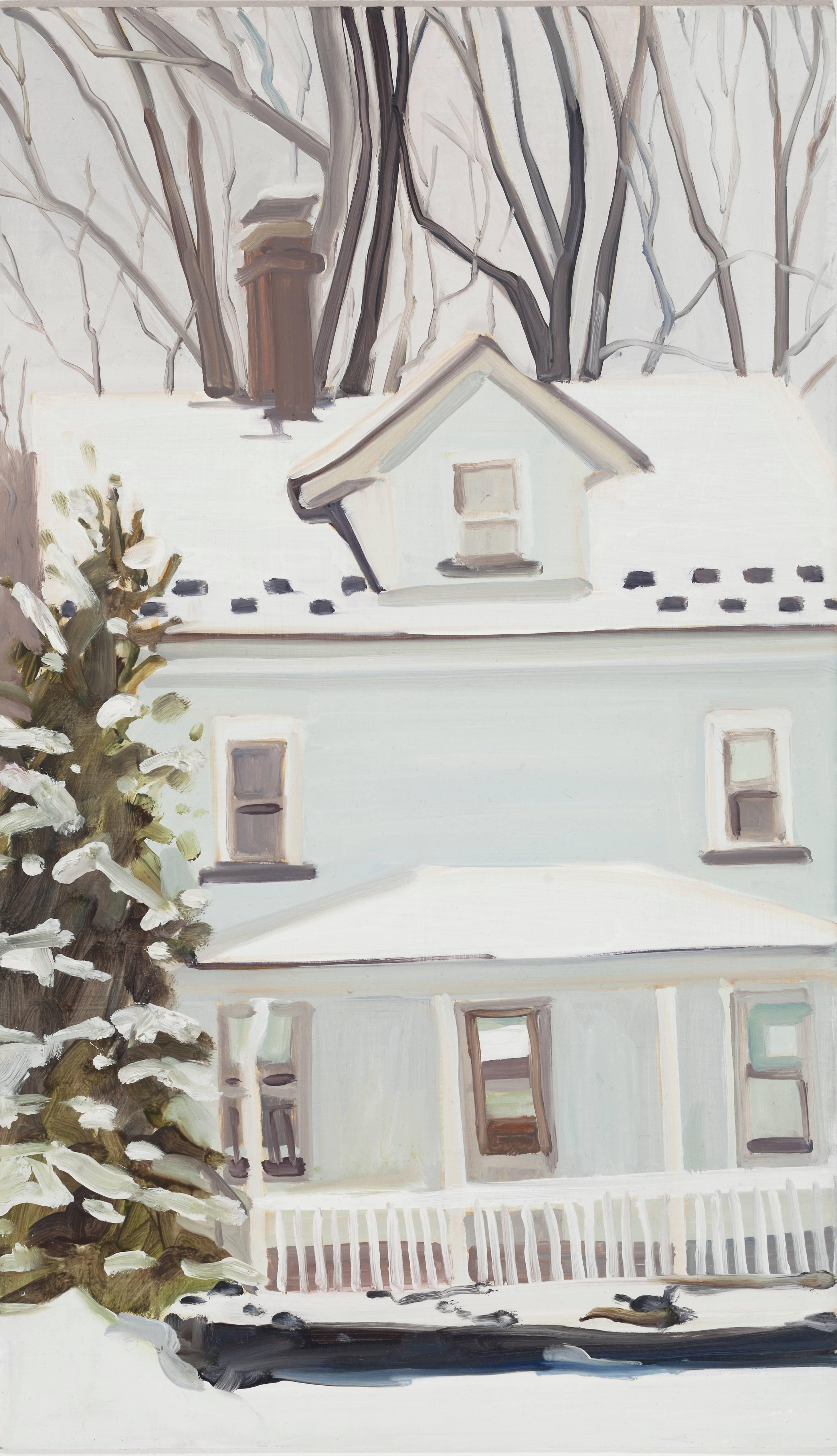 Elizabeth O'Reilly Landscape Painting - Snow And Blue Light