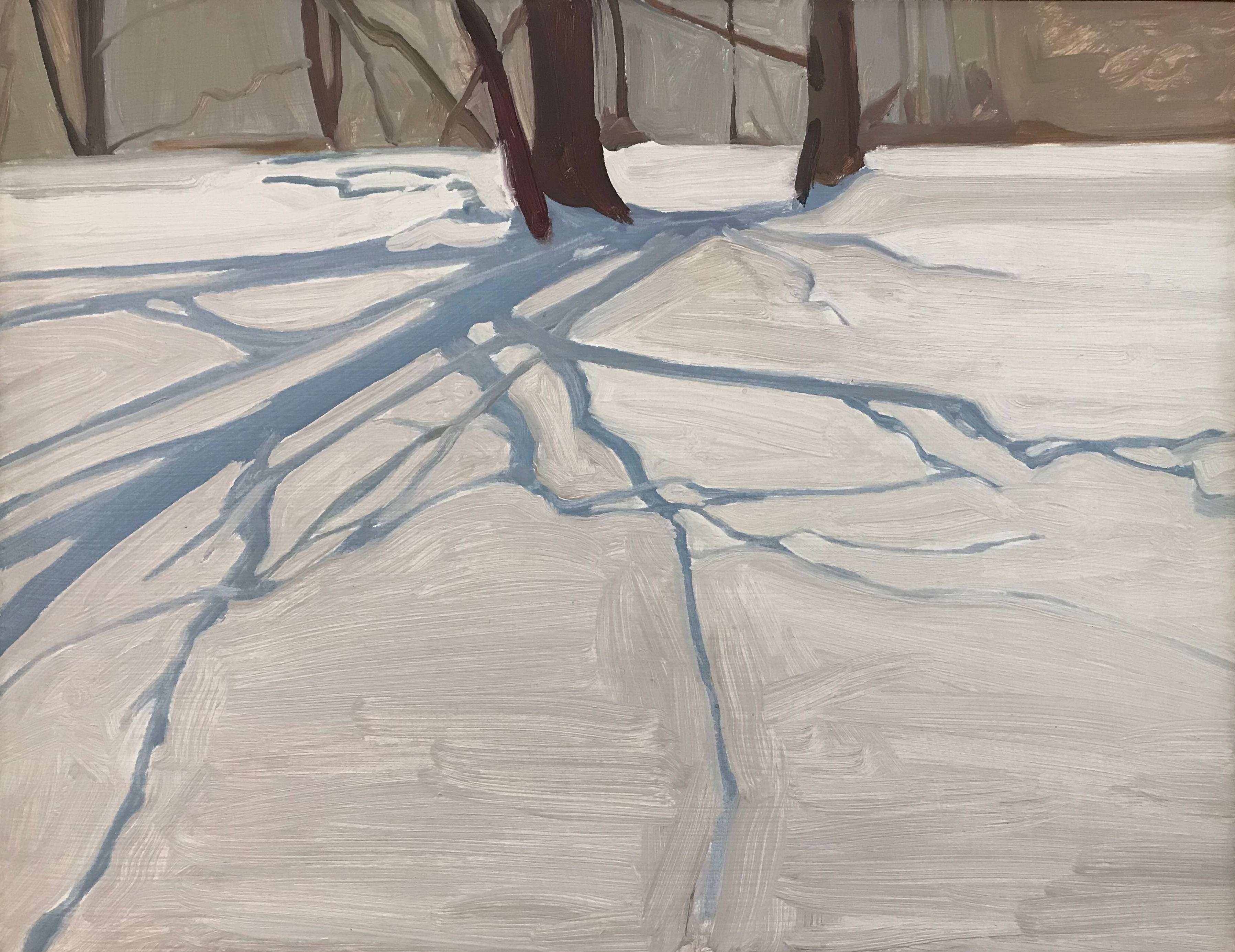 Elizabeth O'Reilly Landscape Painting - Snow Shadows