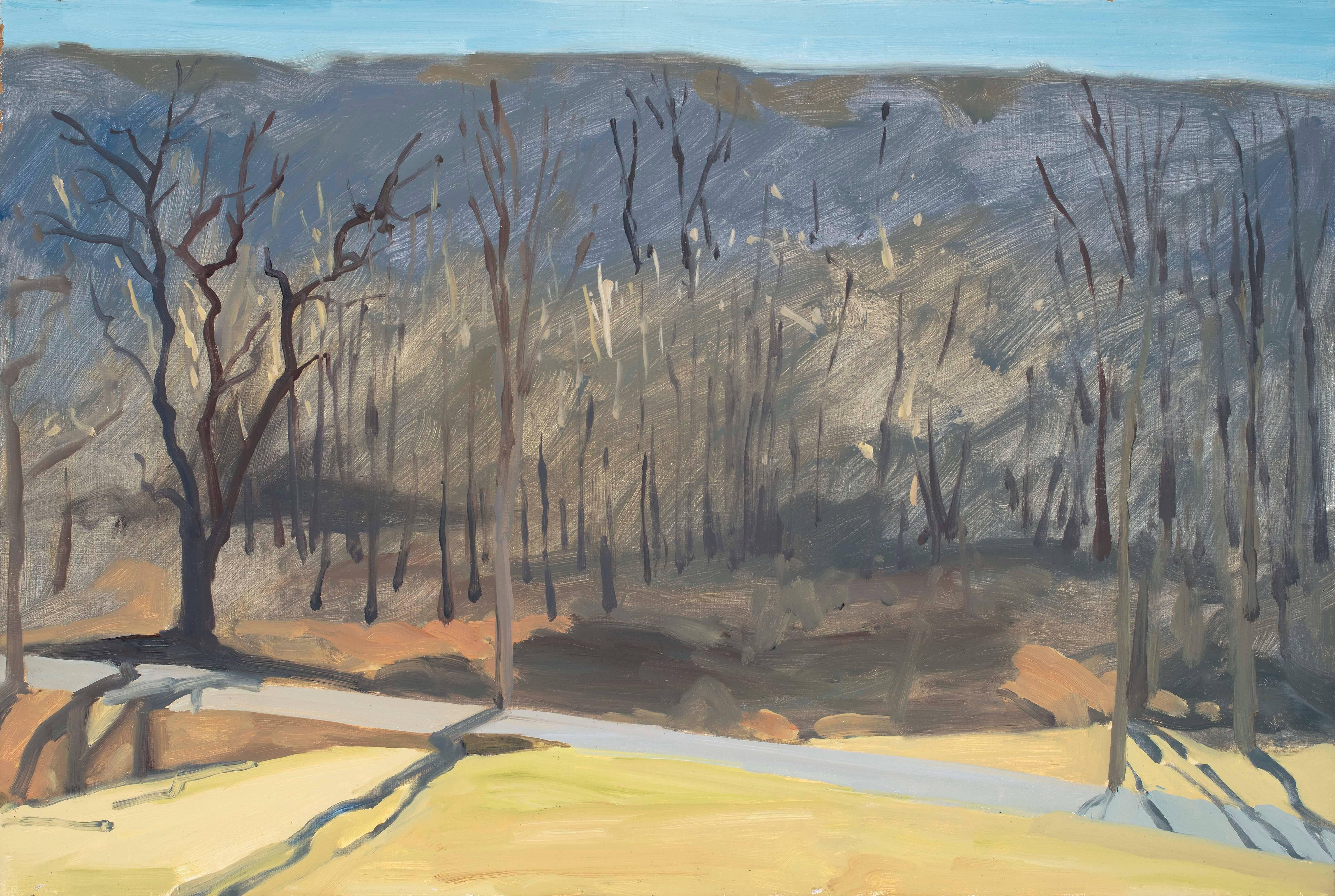 Elizabeth O'Reilly Landscape Painting - Winter Blues, NJ,