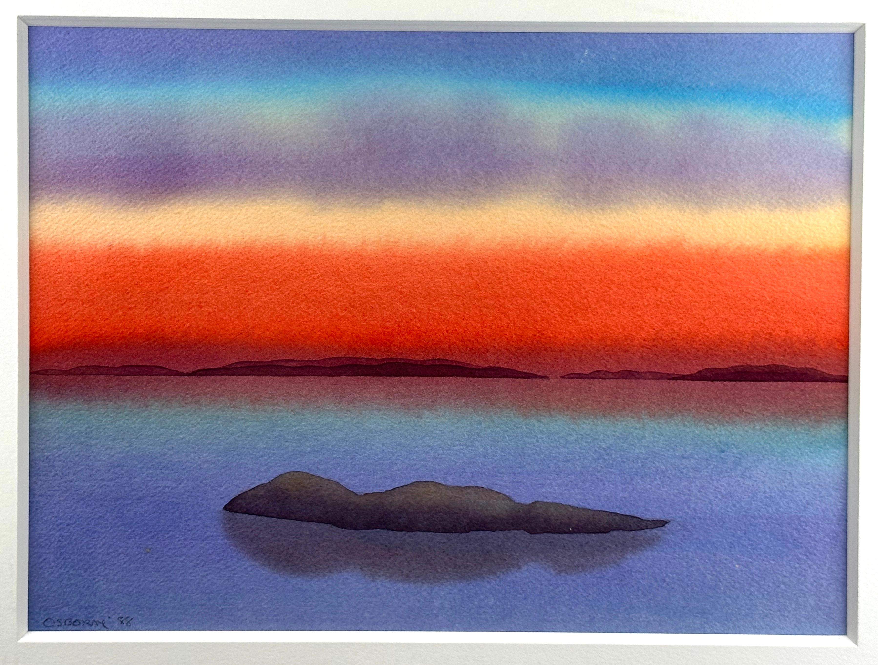 Manchester Maine #4 Paesaggio espressionista - Painting di Elizabeth Osborne
