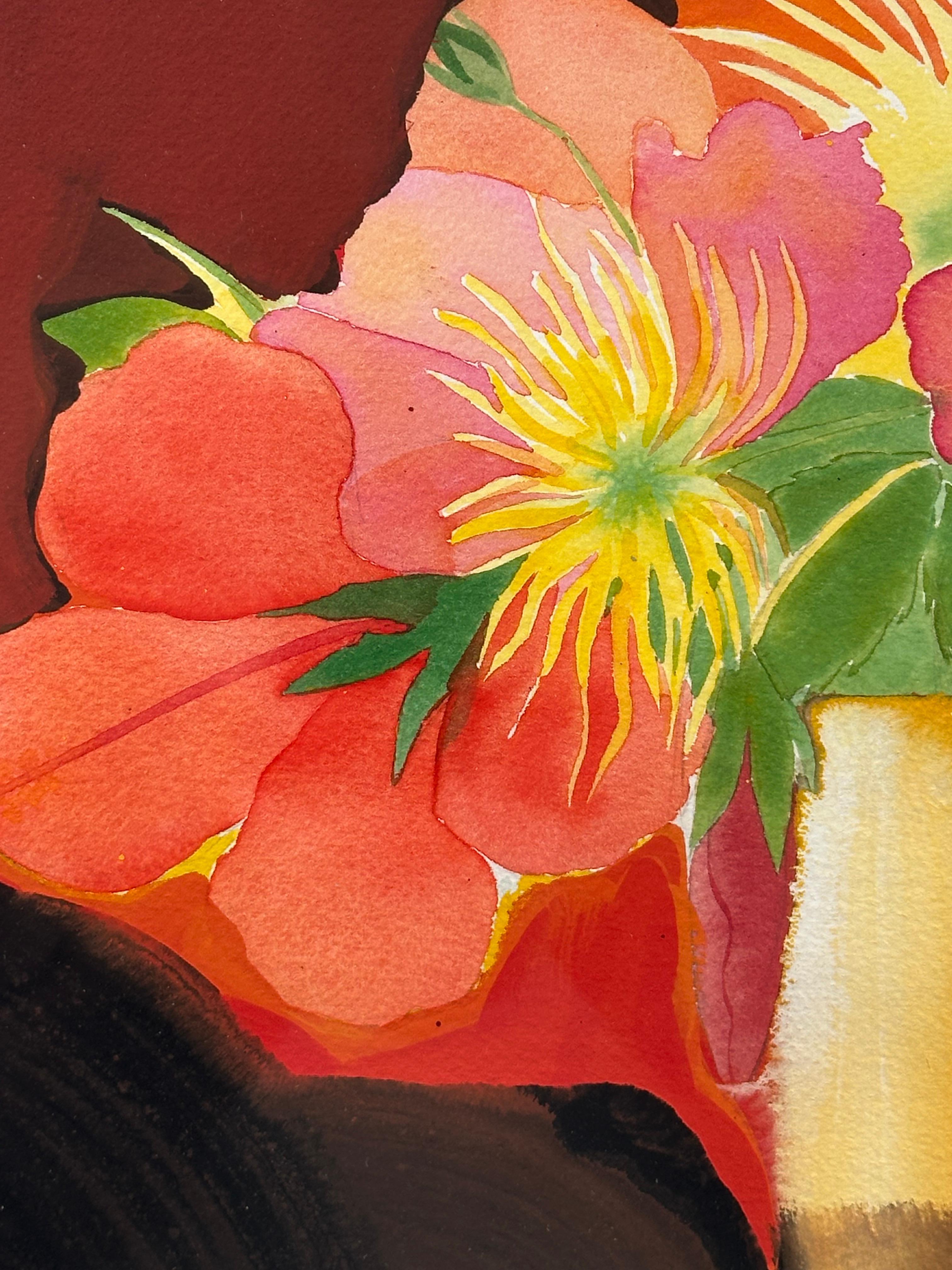 Rot (Blumenstillleben) (Realismus), Painting, von Elizabeth Osborne