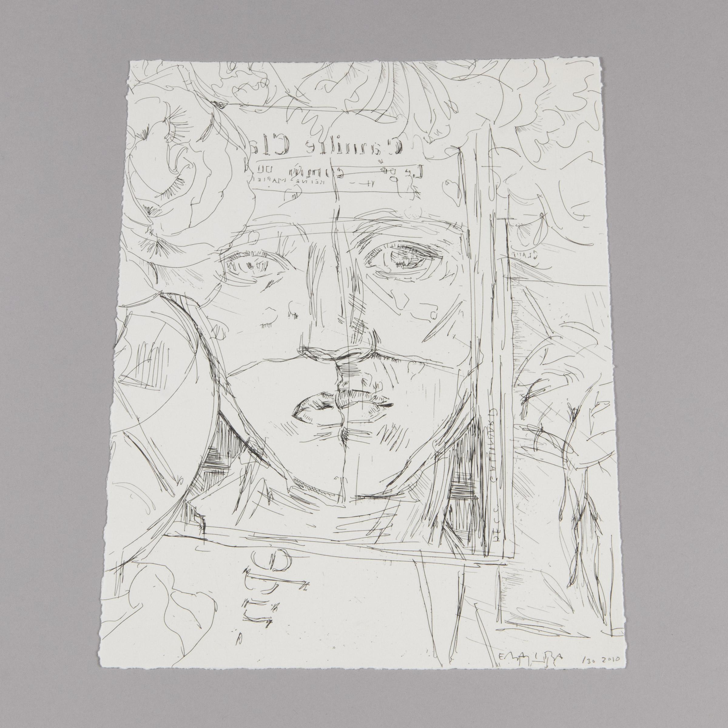 Elizabeth Peyton, Camille Claudel Fleurs et livres - Impression signée en vente 3