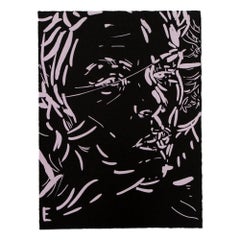 Elizabeth Peyton, E (Autorretrato) - Grabado linograbado firmado, Figuración abstracta