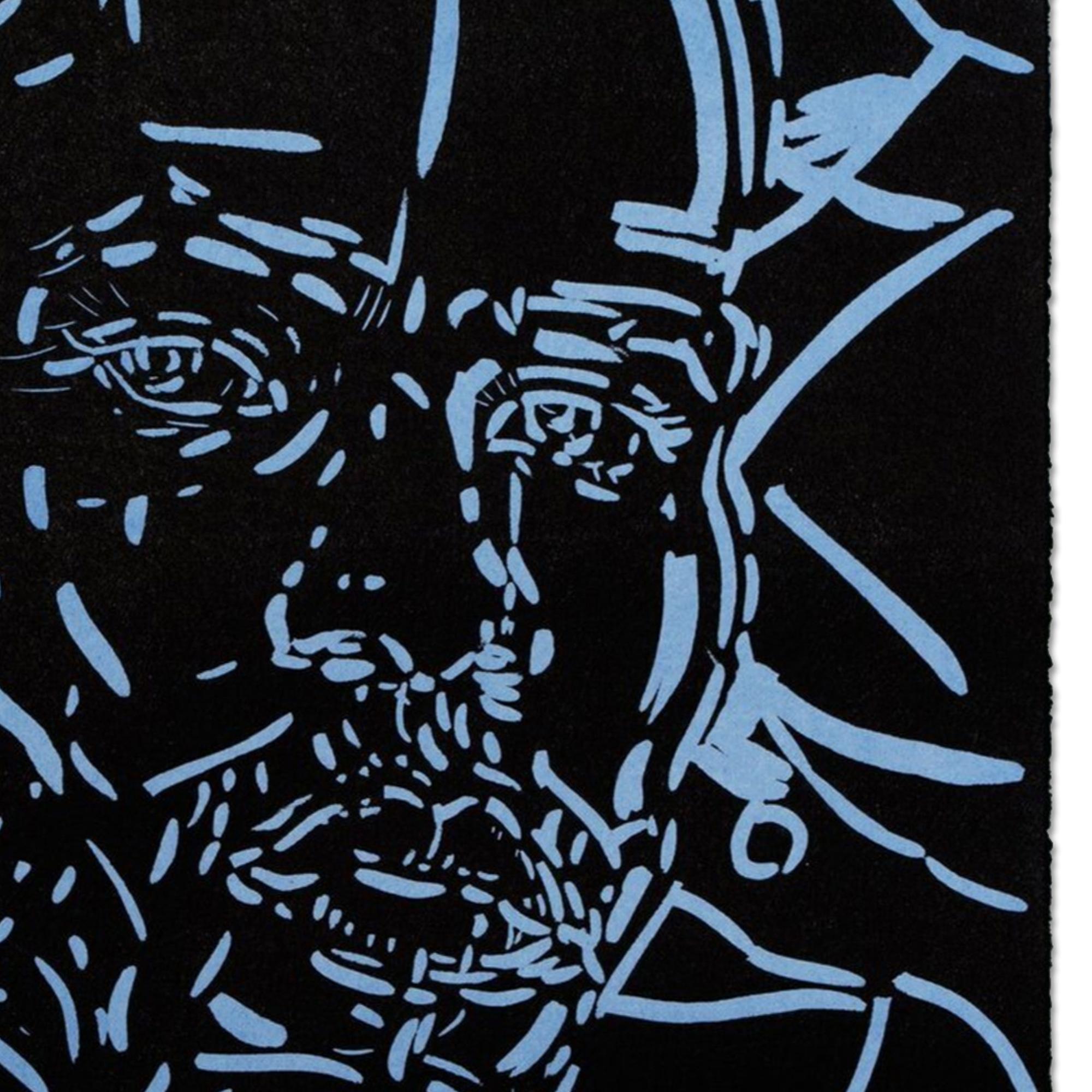 Elizabeth Peyton, Frank Ocean - Linocut on Colored Paper, Signed Print For Sale 2