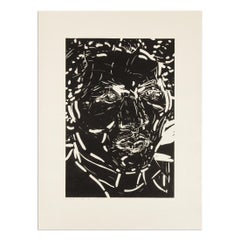 Elizabeth Peyton, Frederick Douglass - Linogravure signée