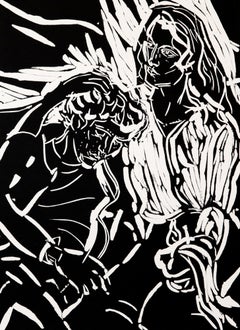 Elizabeth Peyton, Lou Reed + Rachel -Linocut, 2017, Signed Print, Contemporary