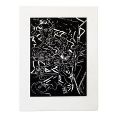 Nature morte d'Elizabeth Peyton, gravure de Linocut, art contemporain, estampe signée