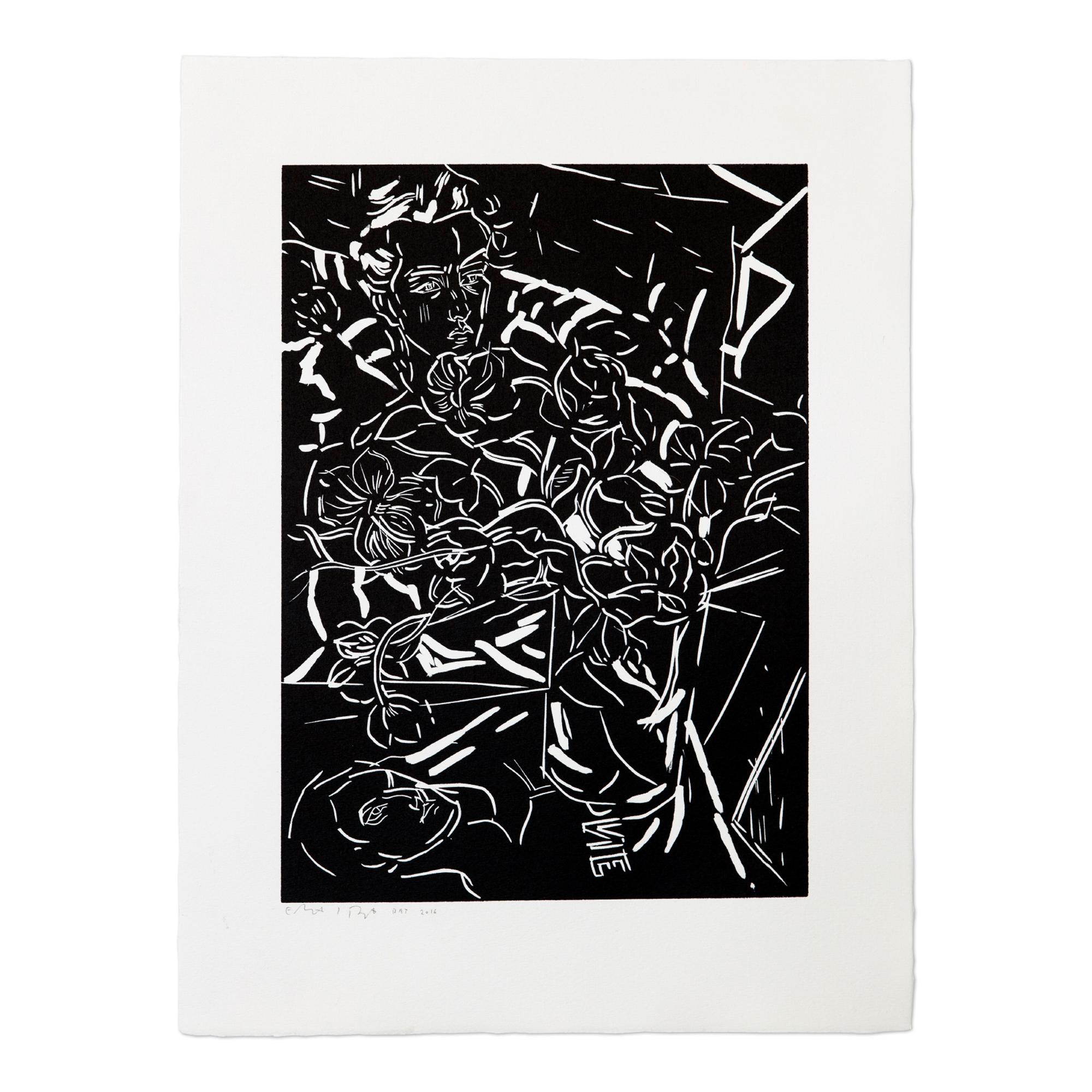 Elizabeth Peyton, Stillleben – Linolschnitt, zeitgenössische Kunst, signiert