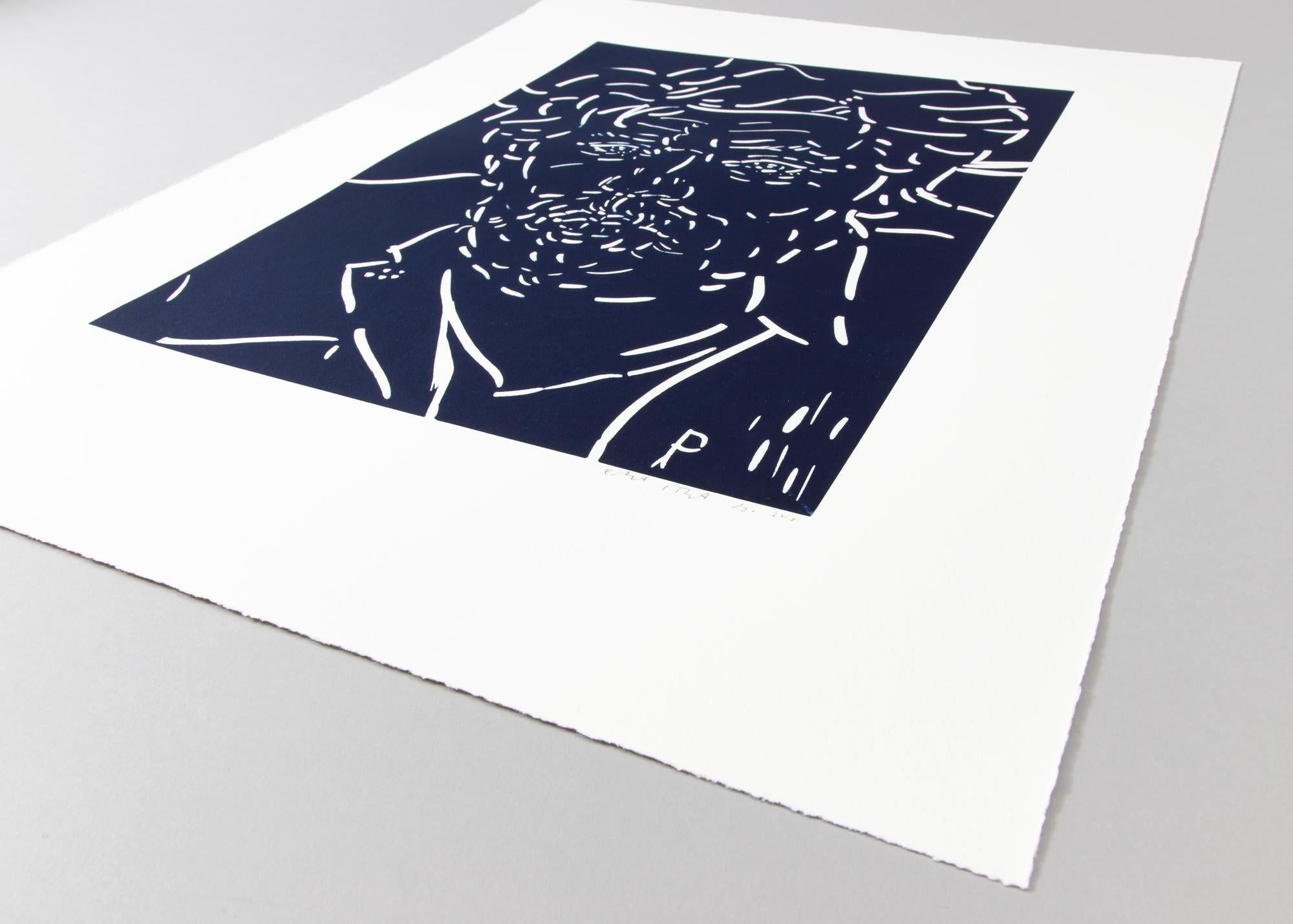 Peters, Ritratto in linoleografia, Arte contemporanea - Print di Elizabeth Peyton