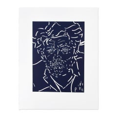 Peter, Linocut Portrait, Contemporary Art