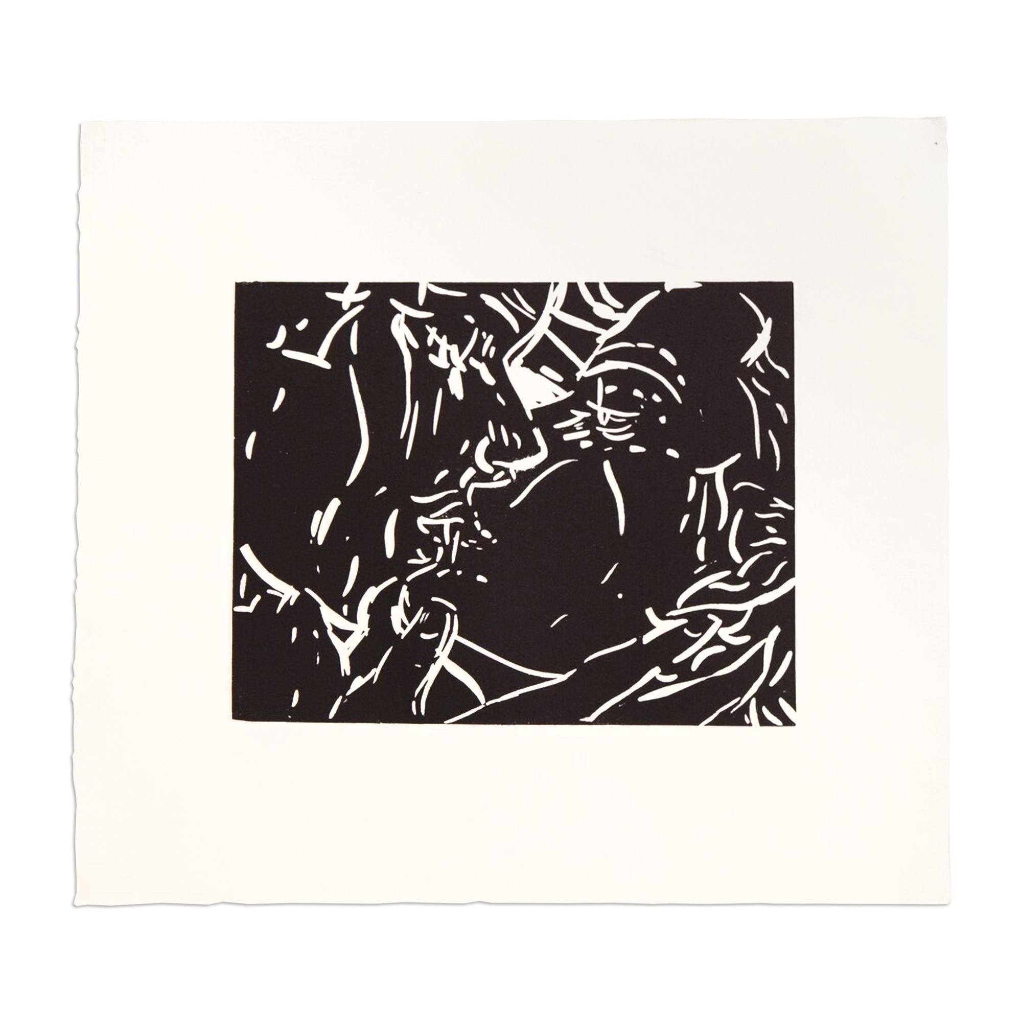 Elizabeth Peyton Interior Print - The Kiss, Etching on Wove Paper, Contemporary Art
