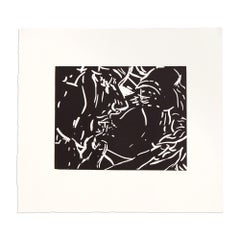 The Kiss, Radierung auf gewebtem Papier, zeitgenössische Kunst