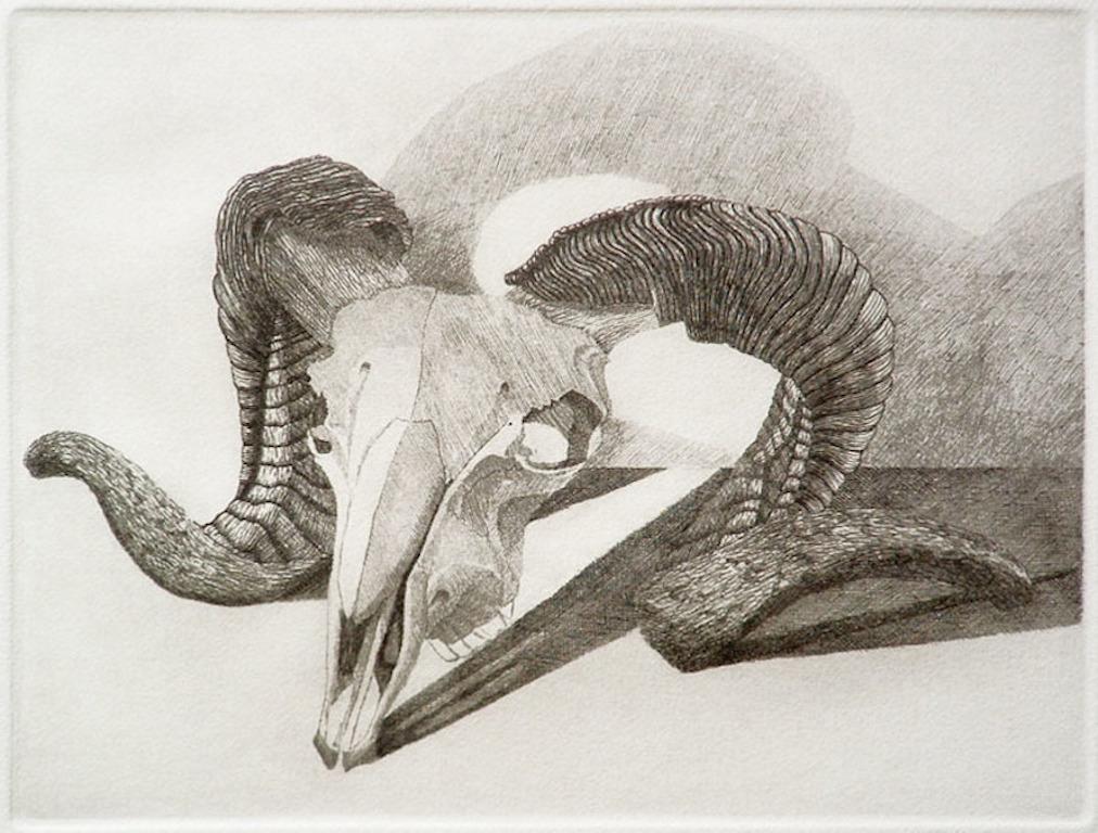 Elizabeth Quandt "Ariete II", edizione limitata, acquaforte firmata con testa di ariete
