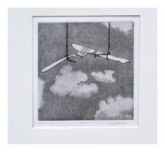 "Knife and Fork" - Surreal Landscape of Cutlery in the Clouds