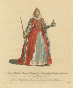 Elizabeth Queen of England as Protectress of Holland in 1585, Jefferys, 1757