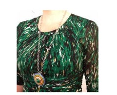 Elizabeth Raine 18 k White Gold Enamel Somewhere over the Rainbow Necklace