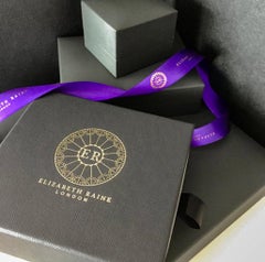 Elizabeth Raine 18-Karat Gold Amethyst Crown Chakra Droplet Earrings
