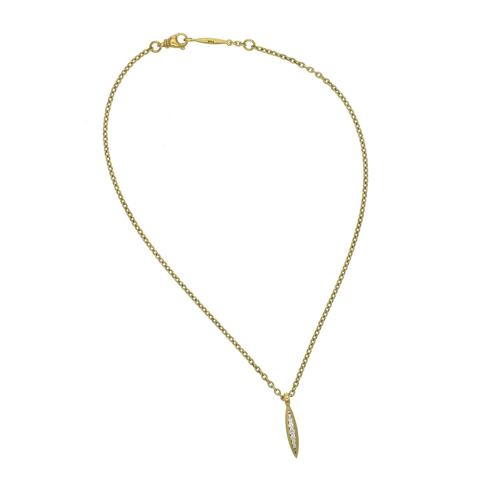 Elizabeth Rand: 18 Karat Gelbgold Diamant-Halskette (Rundschliff) im Angebot