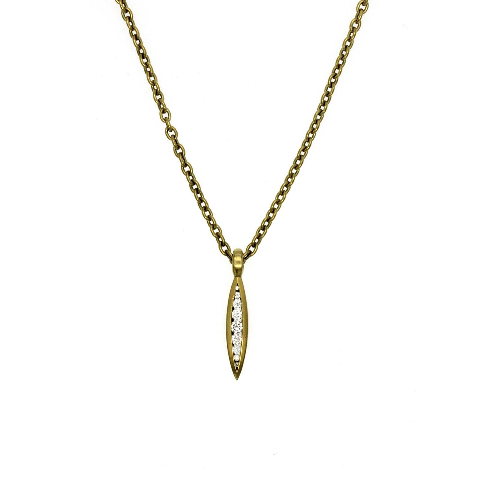 Elizabeth Rand: 18 Karat Gelbgold Diamant-Halskette für Damen oder Herren im Angebot