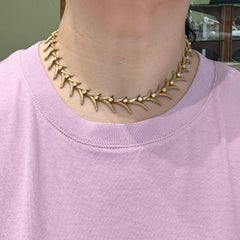 Collier ras du cou Elizabeth Rand avec diamants, en or jaune 18 carats