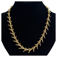 Collier ras du cou Elizabeth Rand avec diamants, en or jaune 18 carats