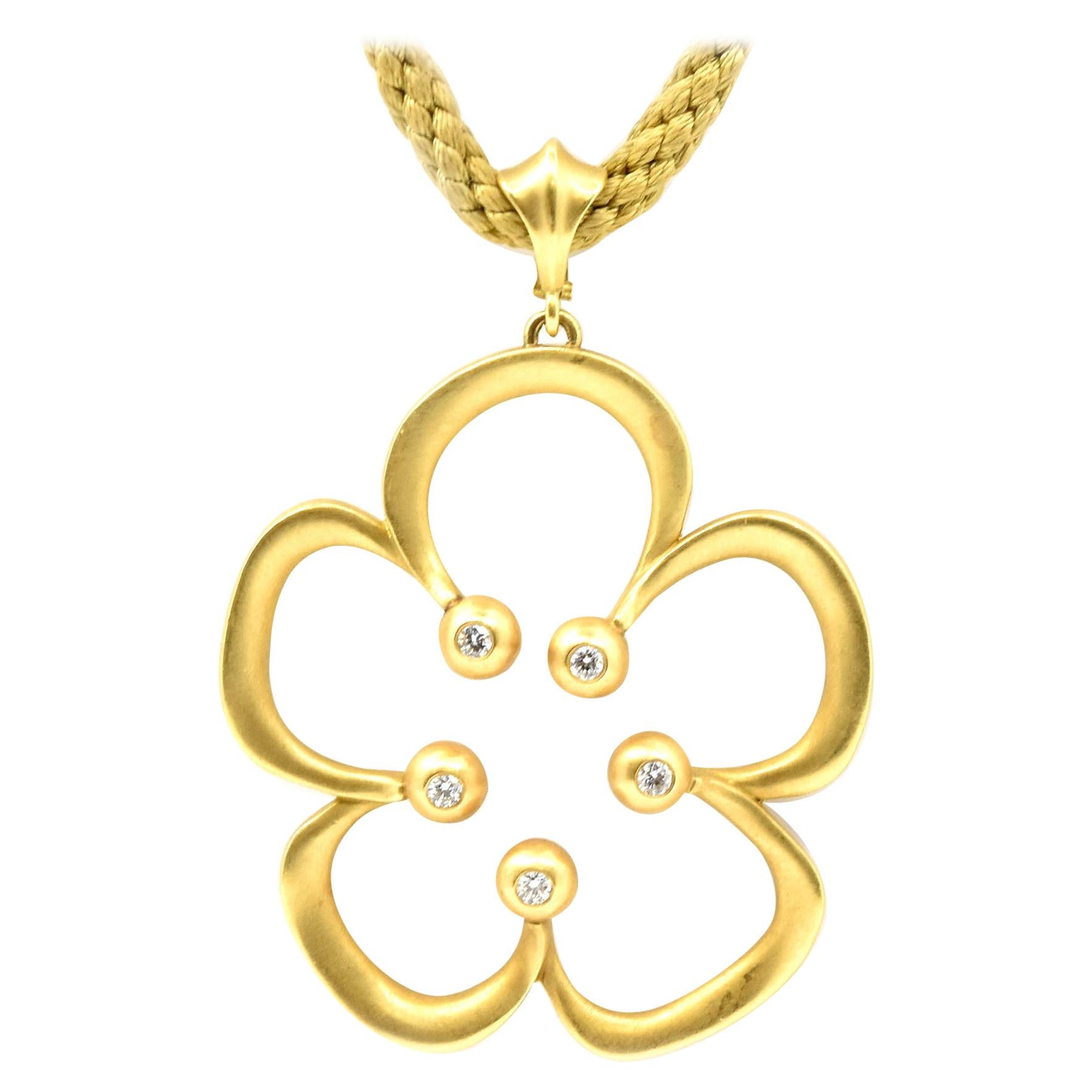 Elizabeth Rand Diamond Flower Necklace