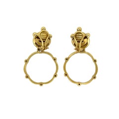 Elizabeth Rand Boucles d'oreilles en or jaune et diamants