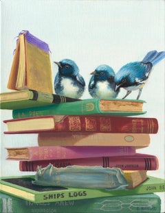 Companions #2 - original realist oil painting-contemporary wildlife art