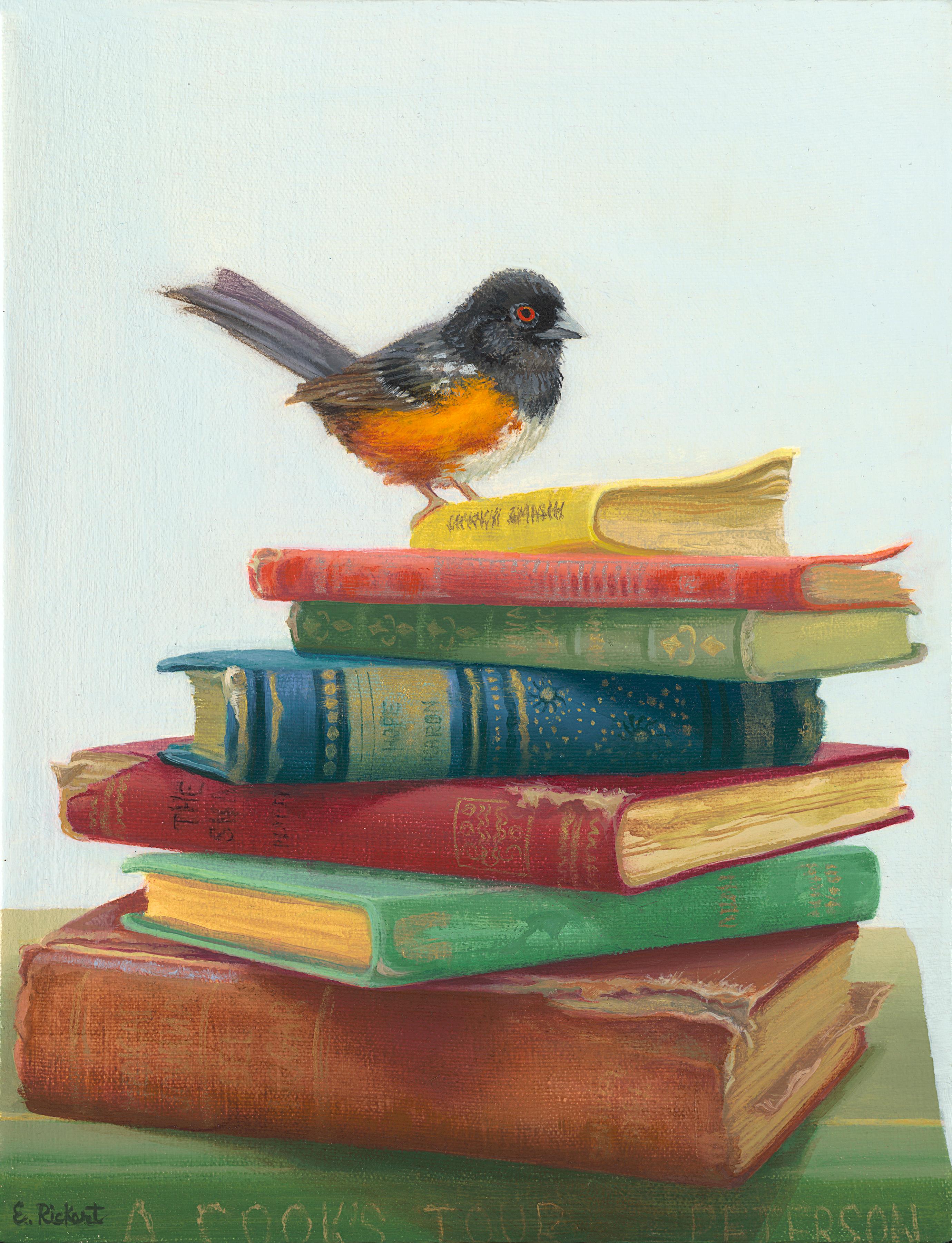 Perched #3 - original realistisches Ölgemälde-zeitgenössische Wildtierkunst