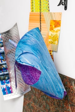 Geometric Metalic Abstract Wall Relief by Elizabeth Riley - Octopus Friend #1
