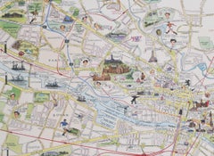 See Glasgow by Train original vintage 1960s poster by Elizabeth Scott