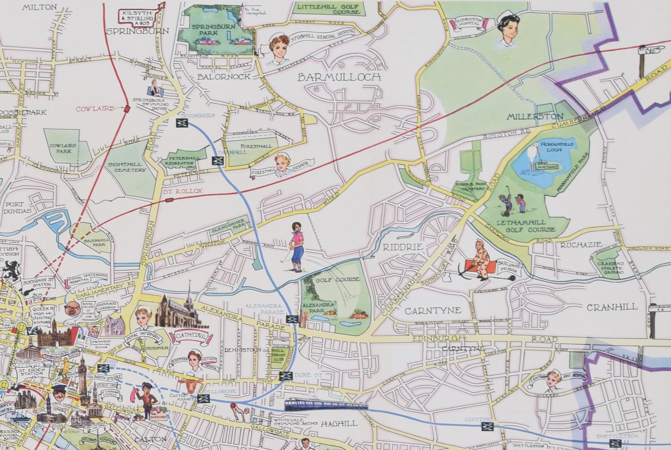 See Glasgow by Train è un poster originale degli anni '60 di Elizabeth Scott. in vendita 2