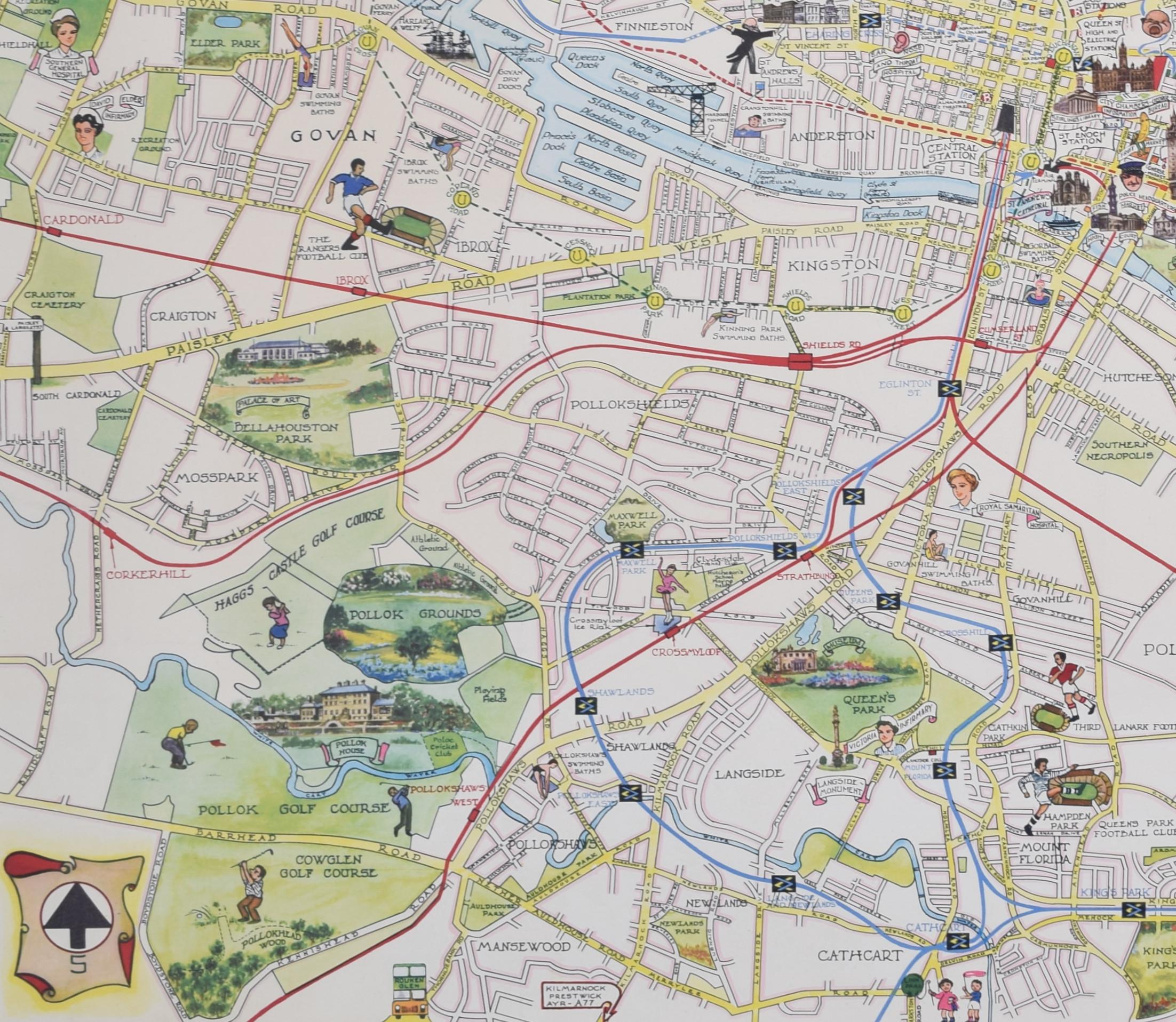 See Glasgow by Train è un poster originale degli anni '60 di Elizabeth Scott. in vendita 3
