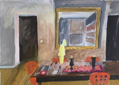 Evening, Painting, Gouache on Paper
